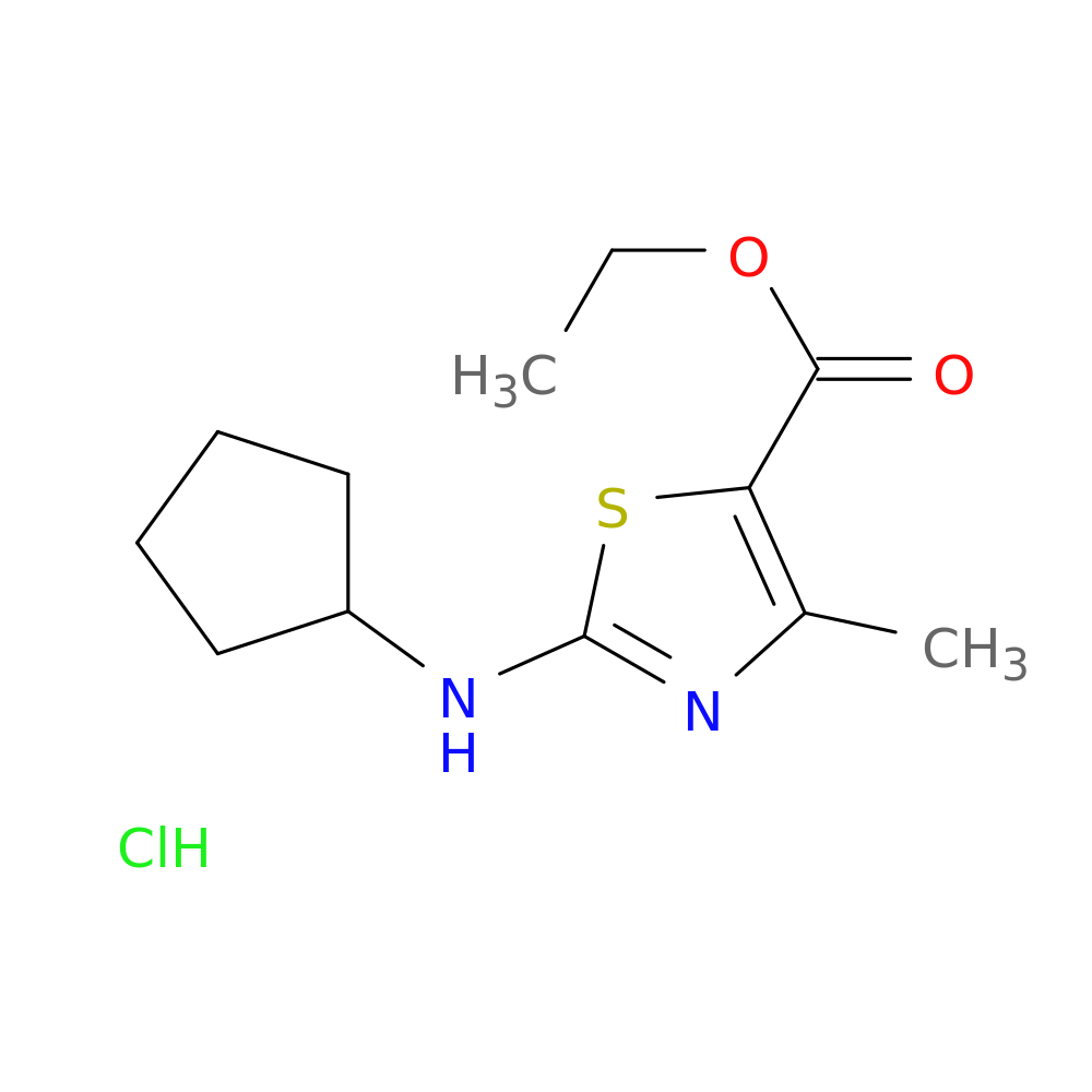 ethyl 2-(cyclopentylamino)-4-methyl-1,3-thiazole-5-carboxylate hydrochloride