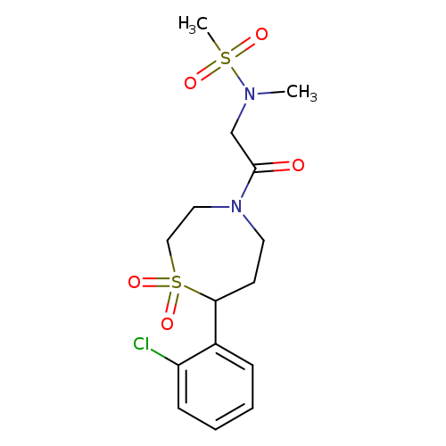 N-{2-[7-(2-chlorophenyl)-1,1-dioxo-1lambda6,4-thiazepan-4-yl]-2-oxoethyl}-N-methylmethanesulfonamide