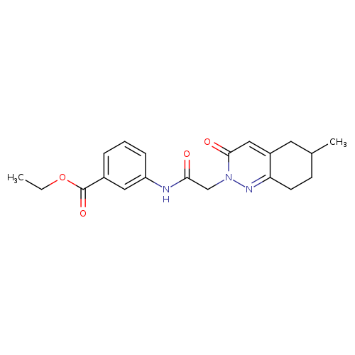 ethyl 3-[2-(6-methyl-3-oxo-2,3,5,6,7,8-hexahydrocinnolin-2-yl)acetamido]benzoate
