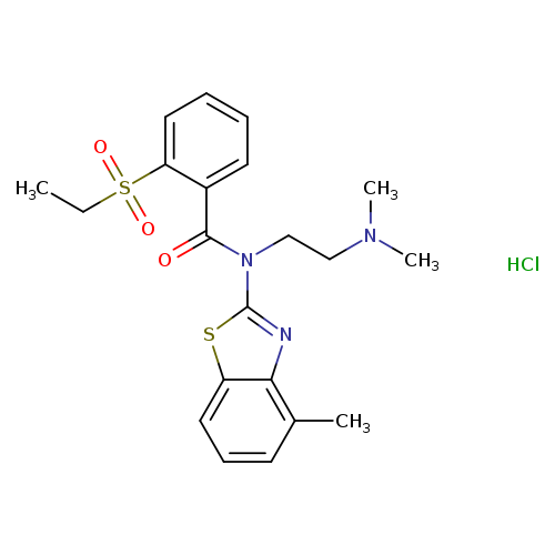 N-[2-(dimethylamino)ethyl]-2-(ethanesulfonyl)-N-(4-methyl-1,3-benzothiazol-2-yl)benzamide hydrochloride