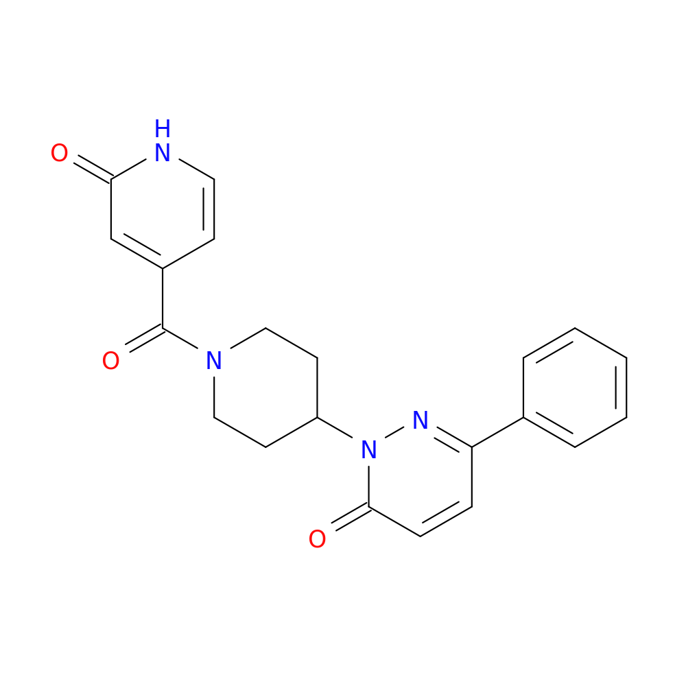 2-[1-(2-oxo-1,2-dihydropyridine-4-carbonyl)piperidin-4-yl]-6-phenyl-2,3-dihydropyridazin-3-one