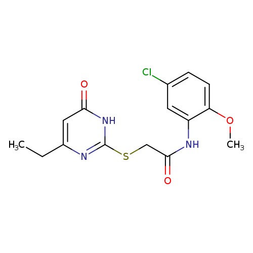 N-(5-chloro-2-methoxyphenyl)-2-[(4-ethyl-6-oxo-1,6-dihydropyrimidin-2-yl)sulfanyl]acetamide