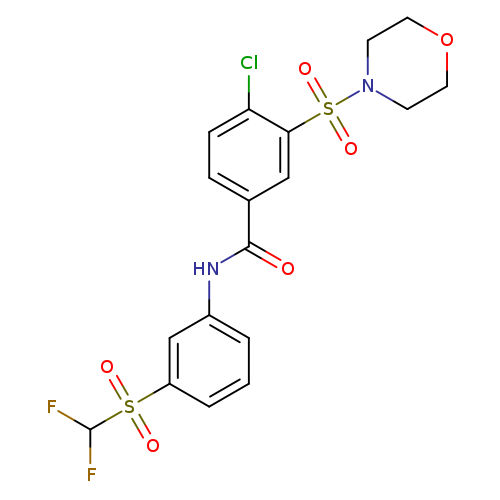 4-chloro-N-(3-difluoromethanesulfonylphenyl)-3-(morpholine-4-sulfonyl)benzamide