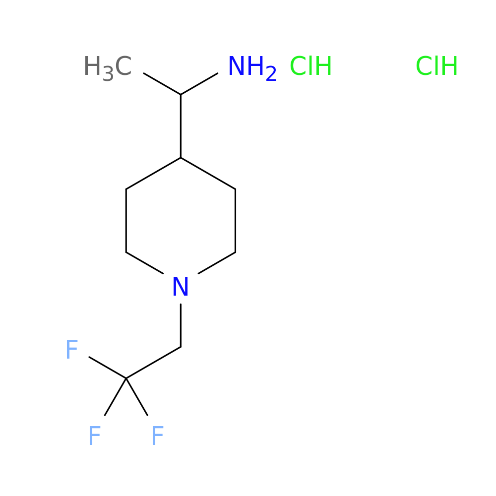 1-[1-(2,2,2-trifluoroethyl)piperidin-4-yl]ethan-1-amine dihydrochloride