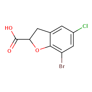 7-bromo-5-chloro-2,3-dihydro-1-benzofuran-2-carboxylicacid