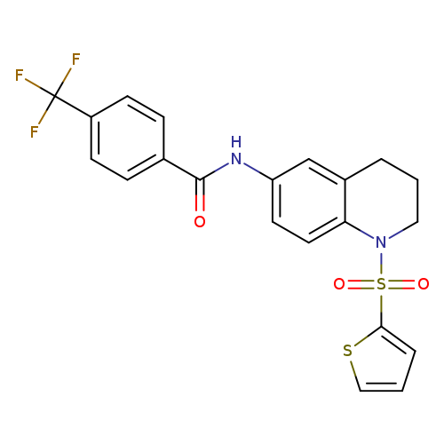 N-[1-(thiophene-2-sulfonyl)-1,2,3,4-tetrahydroquinolin-6-yl]-4-(trifluoromethyl)benzamide
