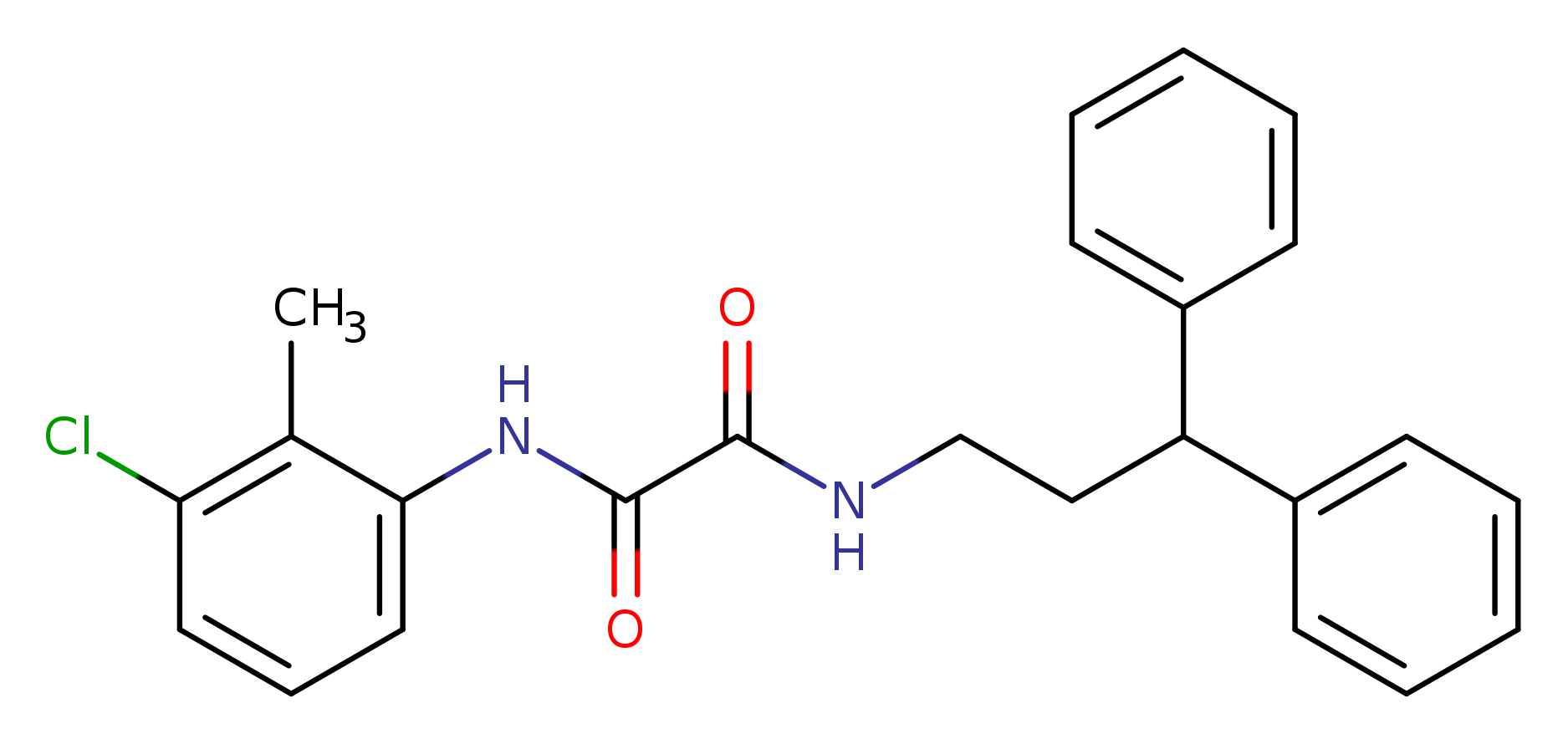 N-(3-chloro-2-methylphenyl)-N'-(3,3-diphenylpropyl)ethanediamide