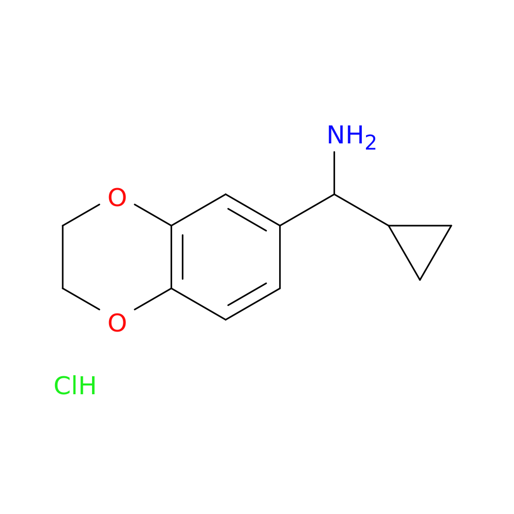 cyclopropyl(2,3-dihydro-1,4-benzodioxin-6-yl)methanamine hydrochloride