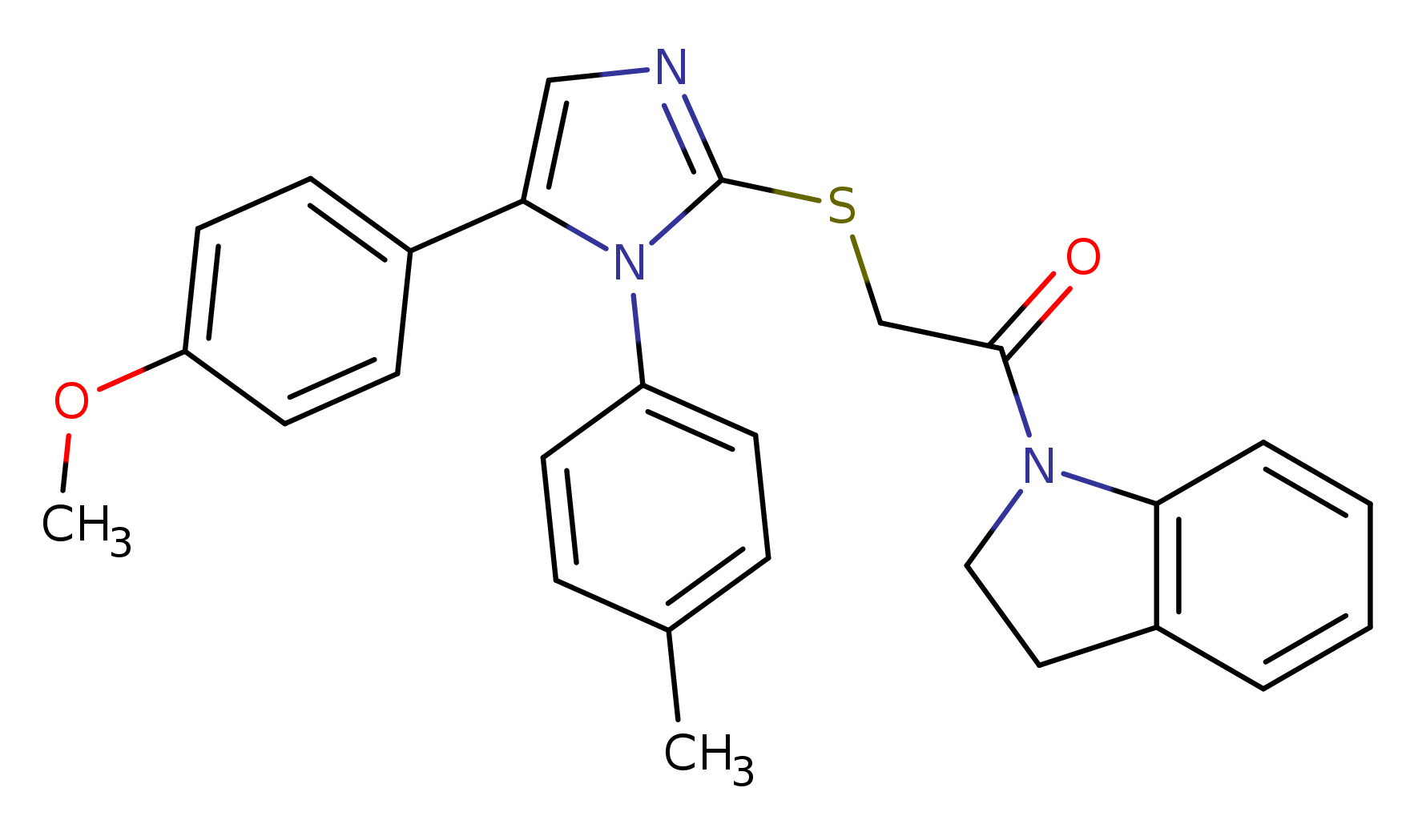 1-(2,3-dihydro-1H-indol-1-yl)-2-{[5-(4-methoxyphenyl)-1-(4-methylphenyl)-1H-imidazol-2-yl]sulfanyl}ethan-1-one