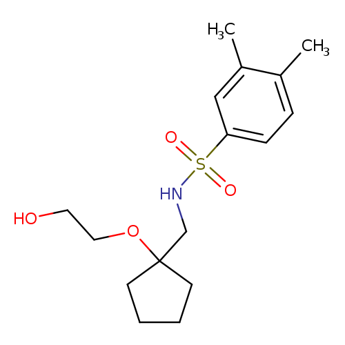 N-{[1-(2-hydroxyethoxy)cyclopentyl]methyl}-3,4-dimethylbenzene-1-sulfonamide