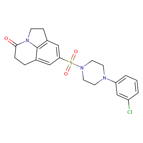 6-{[4-(3-chlorophenyl)piperazin-1-yl]sulfonyl}-1-azatricyclo[6.3.1.0^{4,12}]dodeca-4(12),5,7-trien-11-one