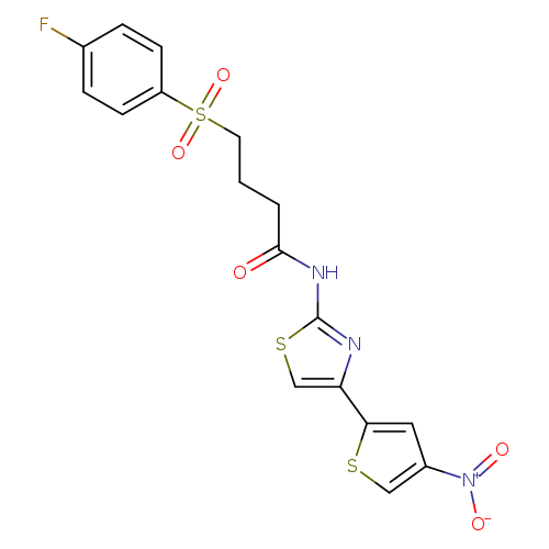 4-(4-fluorobenzenesulfonyl)-N-[4-(4-nitrothiophen-2-yl)-1,3-thiazol-2-yl]butanamide