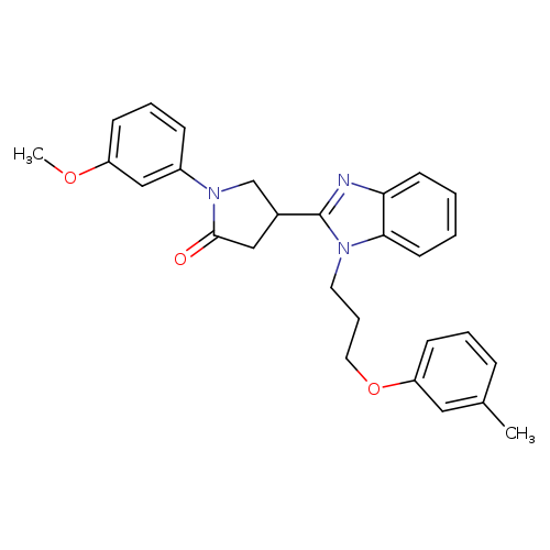 1-(3-methoxyphenyl)-4-{1-[3-(3-methylphenoxy)propyl]-1H-1,3-benzodiazol-2-yl}pyrrolidin-2-one