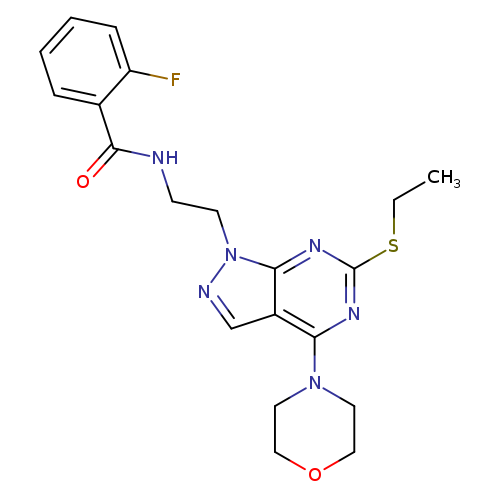 N-{2-[6-(ethylsulfanyl)-4-(morpholin-4-yl)-1H-pyrazolo[3,4-d]pyrimidin-1-yl]ethyl}-2-fluorobenzamide