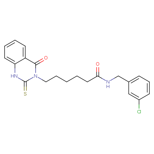 N-[(3-chlorophenyl)methyl]-6-(4-oxo-2-sulfanylidene-1,2,3,4-tetrahydroquinazolin-3-yl)hexanamide