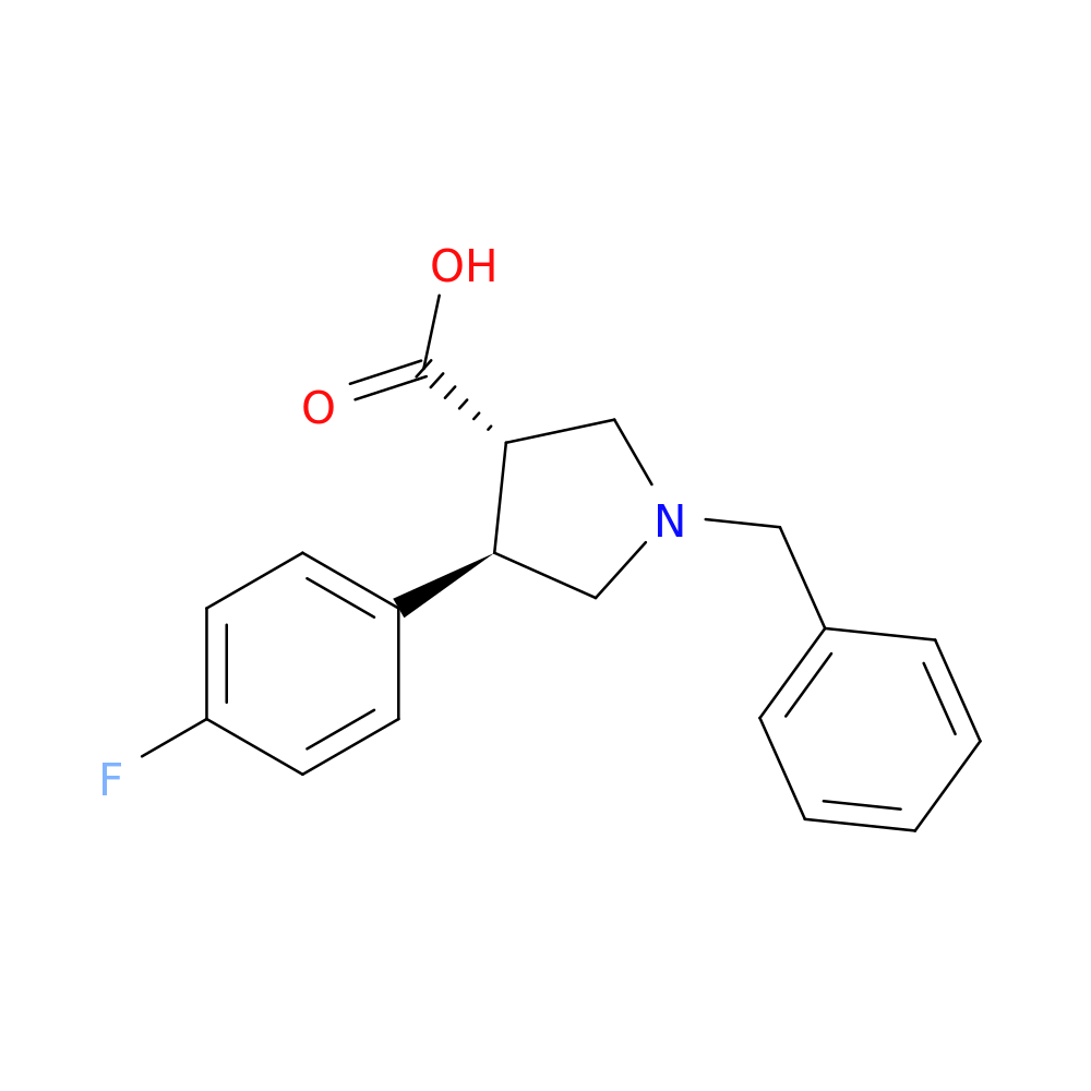Trans-1-benzyl-4-(4-fluorophenyl)pyrrolidine-3-carboxylic acid