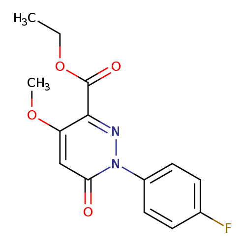 ETHYL 1-(4-FLUOROPHENYL)-4-METHOXY-6-OXO-1,6-DIHYDROPYRIDAZINE-3-CARBOXYL+