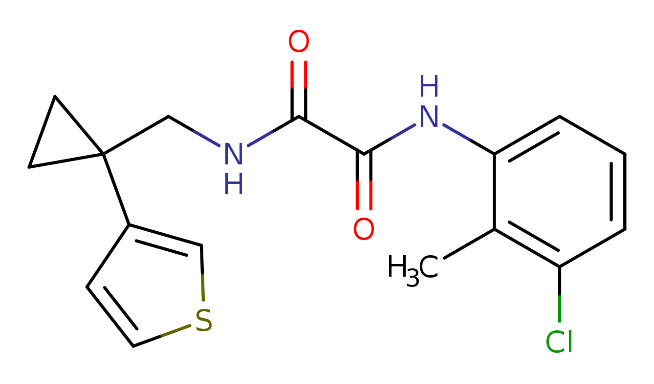 N'-(3-chloro-2-methylphenyl)-N-{[1-(thiophen-3-yl)cyclopropyl]methyl}ethanediamide