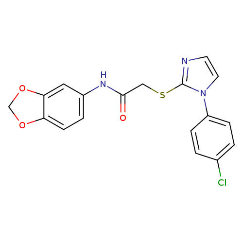N-(2H-1,3-benzodioxol-5-yl)-2-{[1-(4-chlorophenyl)-1H-imidazol-2-yl]sulfanyl}acetamide