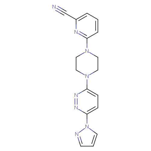 6-{4-[6-(1H-pyrazol-1-yl)pyridazin-3-yl]piperazin-1-yl}pyridine-2-carbonitrile