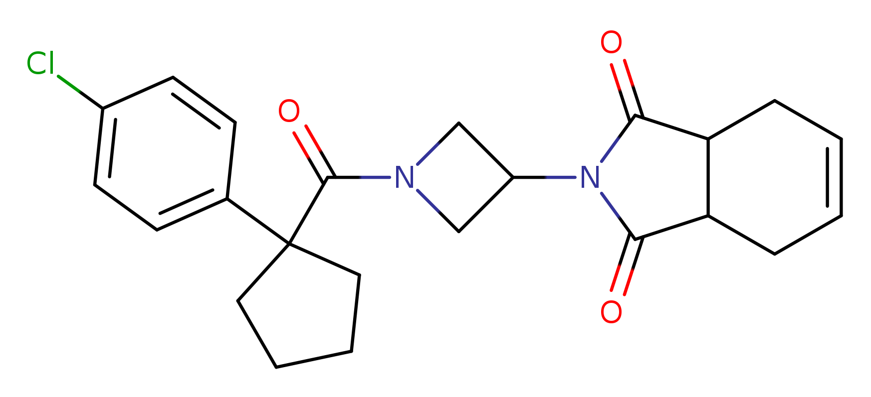 2-{1-[1-(4-chlorophenyl)cyclopentanecarbonyl]azetidin-3-yl}-2,3,3a,4,7,7a-hexahydro-1H-isoindole-1,3-dione