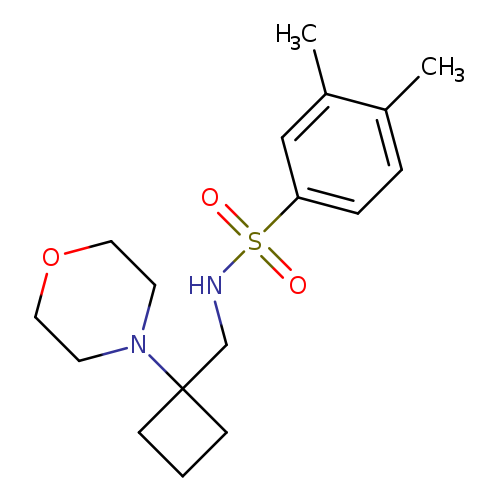 3,4-dimethyl-N-{[1-(morpholin-4-yl)cyclobutyl]methyl}benzene-1-sulfonamide