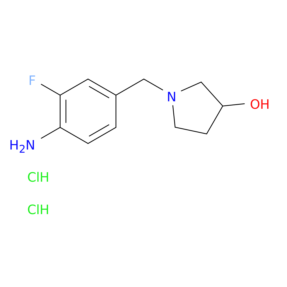 1-[(4-Amino-3-fluorophenyl)methyl]pyrrolidin-3-ol dihydrochloride