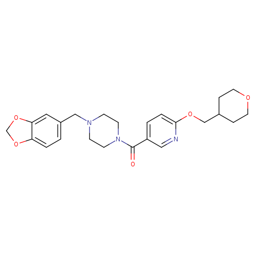 1-[(2H-1,3-benzodioxol-5-yl)methyl]-4-{6-[(oxan-4-yl)methoxy]pyridine-3-carbonyl}piperazine