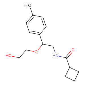 N-[2-(2-hydroxyethoxy)-2-(4-methylphenyl)ethyl]cyclobutanecarboxamide