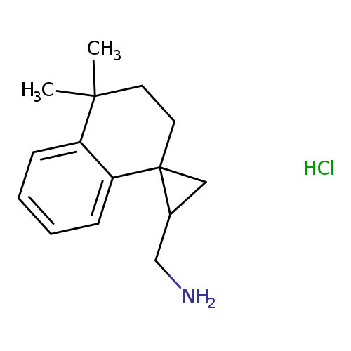 4',4'-dimethyl-3',4'-dihydro-2'H-spiro[cyclopropane-1,1'-naphthalene]-2-ylmethanamine hydrochloride