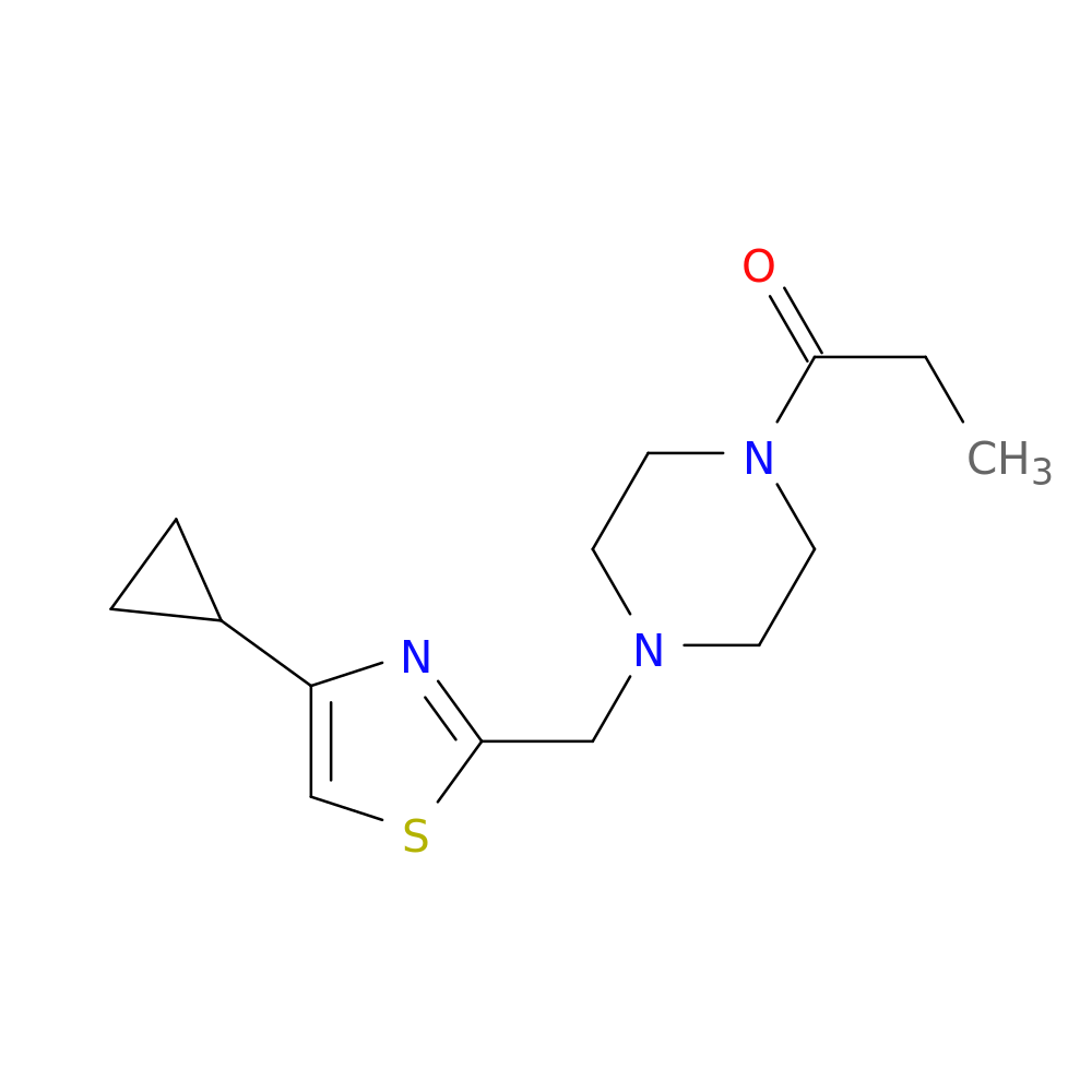 1-{4-[(4-cyclopropyl-1,3-thiazol-2-yl)methyl]piperazin-1-yl}propan-1-one