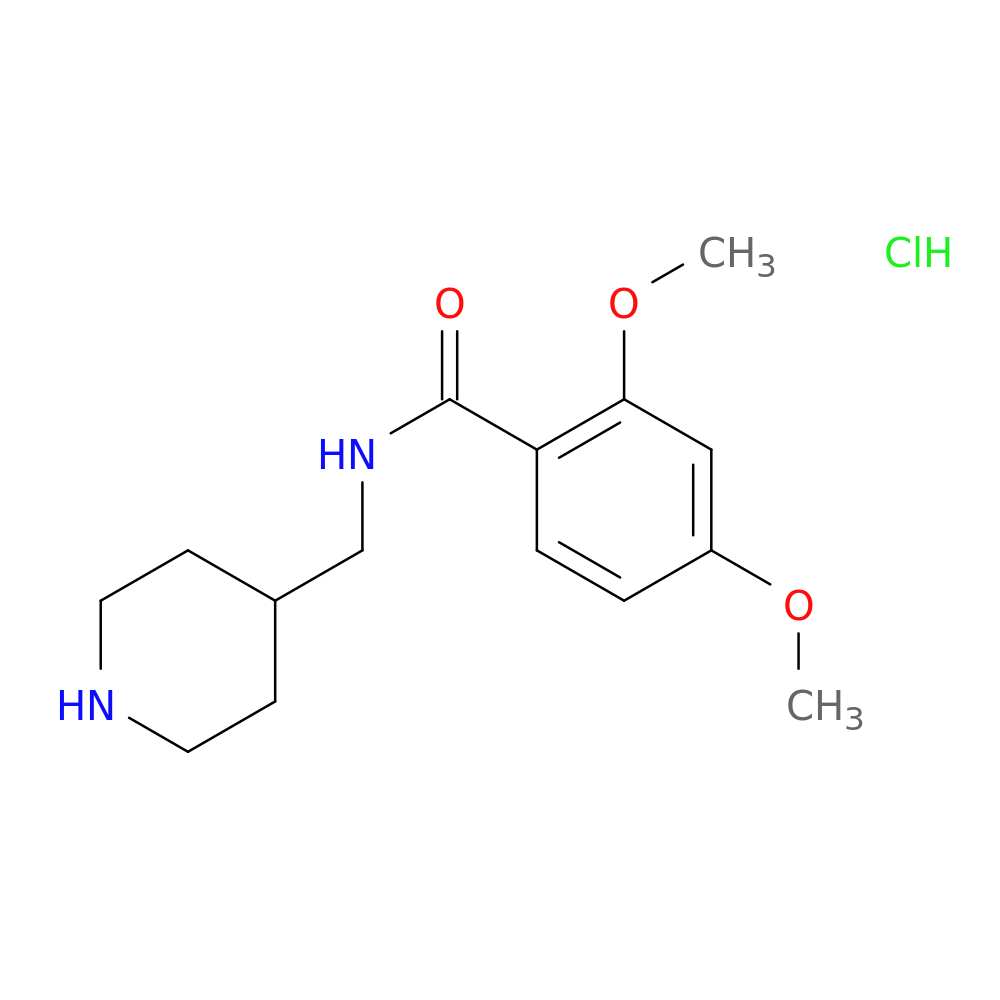 2,4-dimethoxy-N-[(piperidin-4-yl)methyl]benzamide hydrochloride