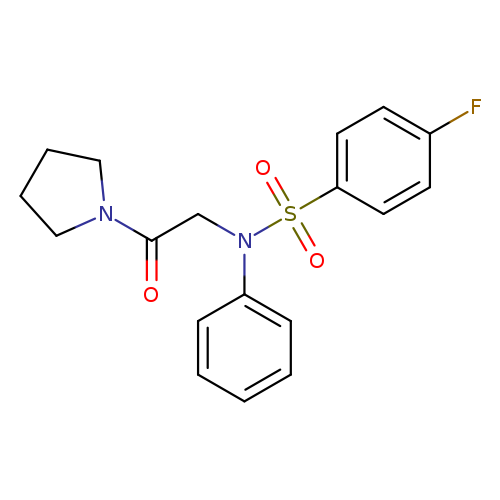 4-fluoro-N-[2-oxo-2-(pyrrolidin-1-yl)ethyl]-N-phenylbenzene-1-sulfonamide