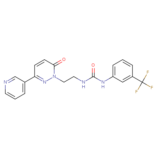 3-{2-[6-oxo-3-(pyridin-3-yl)-1,6-dihydropyridazin-1-yl]ethyl}-1-[3-(trifluoromethyl)phenyl]urea