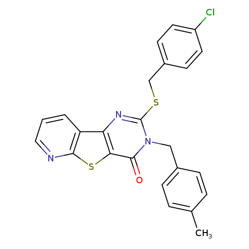 4-{[(4-chlorophenyl)methyl]sulfanyl}-5-[(4-methylphenyl)methyl]-8-thia-3,5,10-triazatricyclo[7.4.0.0^{2,7}]trideca-1(9),2(7),3,10,12-pentaen-6-one