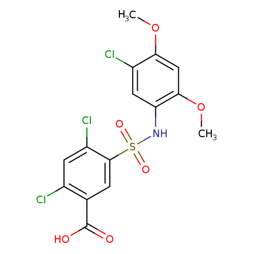 2,4-dichloro-5-[(5-chloro-2,4-dimethoxyphenyl)sulfamoyl]benzoic acid