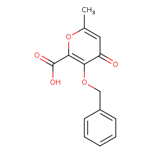 4H-Pyran-2-carboxylic acid, 6-methyl-4-oxo-3-(phenylmethoxy)-