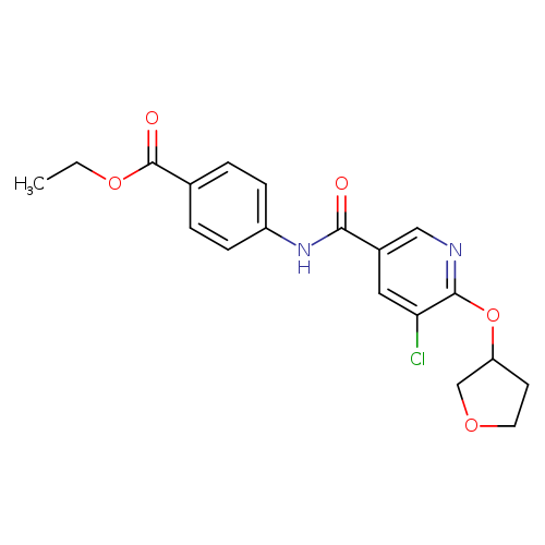 ethyl 4-[5-chloro-6-(oxolan-3-yloxy)pyridine-3-amido]benzoate