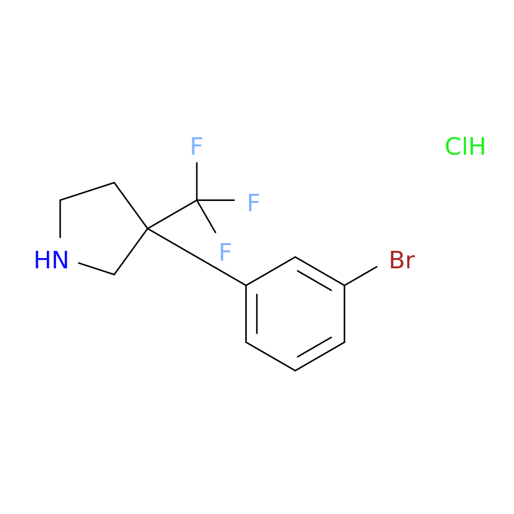 3-(3-bromophenyl)-3-(trifluoromethyl)pyrrolidine hydrochloride