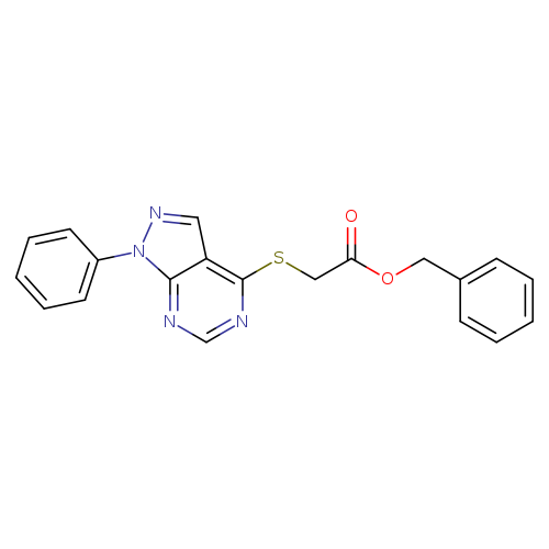 benzyl 2-({1-phenyl-1H-pyrazolo[3,4-d]pyrimidin-4-yl}sulfanyl)acetate