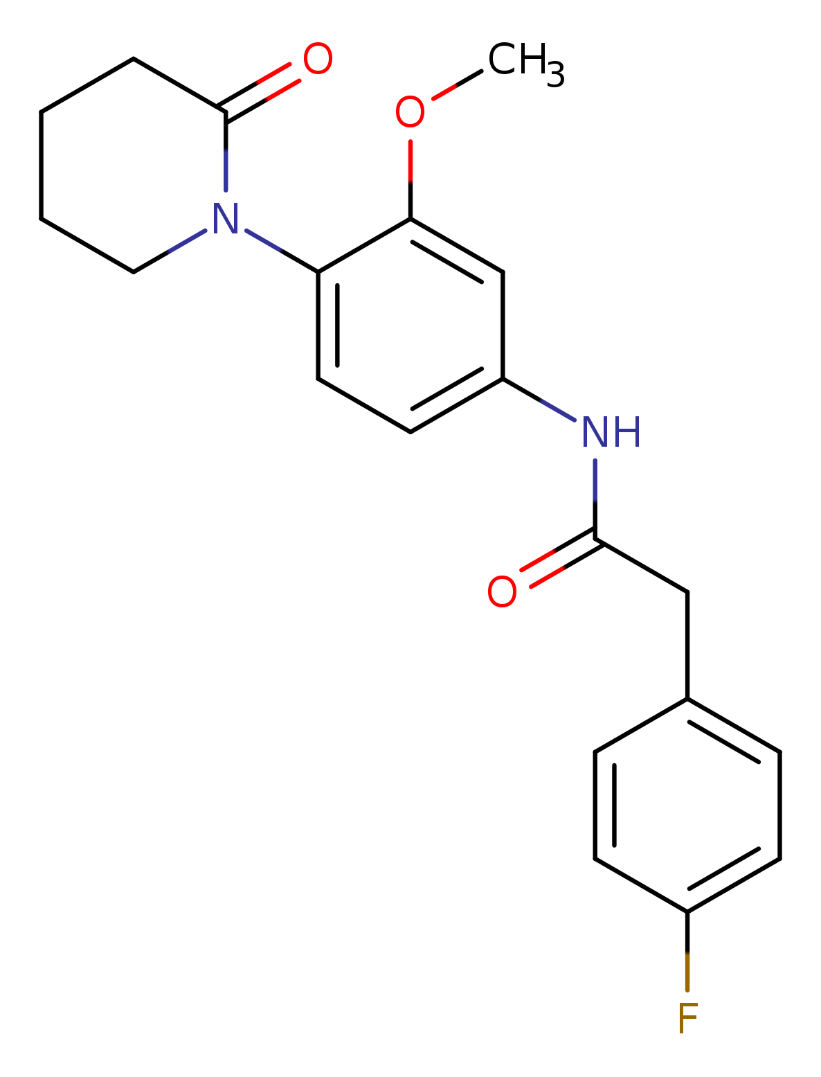 2-(4-fluorophenyl)-N-[3-methoxy-4-(2-oxopiperidin-1-yl)phenyl]acetamide