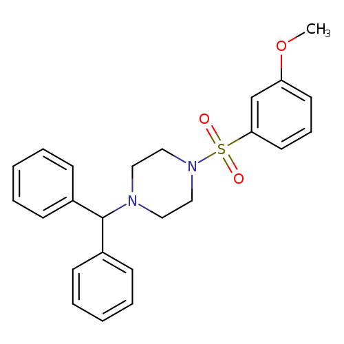 1-(diphenylmethyl)-4-(3-methoxybenzenesulfonyl)piperazine