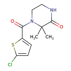 4-(5-chlorothiophene-2-carbonyl)-3,3-dimethylpiperazin-2-one