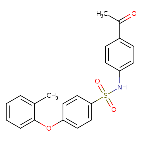 N-(4-acetylphenyl)-4-(2-methylphenoxy)benzene-1-sulfonamide