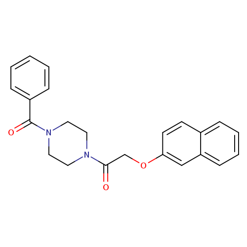 1-benzoyl-4-[(2-naphthyloxy)acetyl]piperazine
