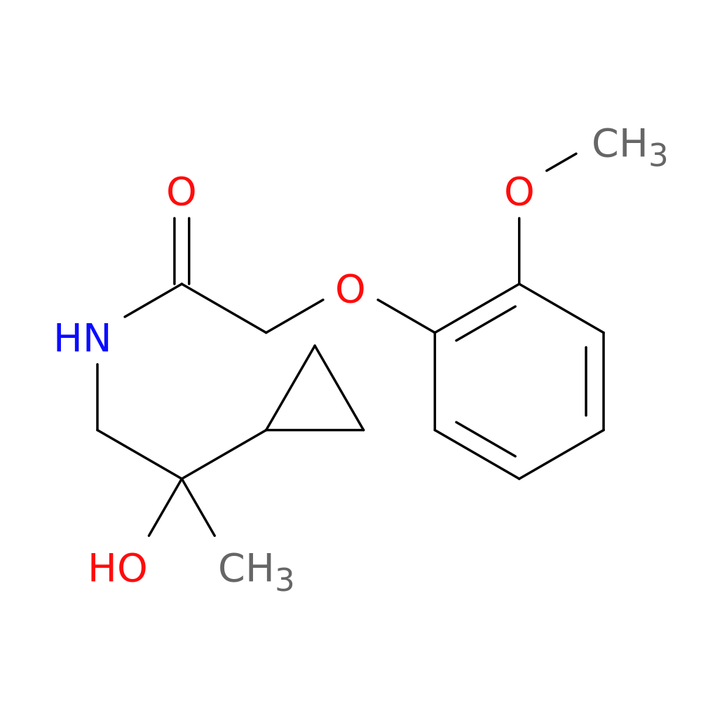 N-(2-cyclopropyl-2-hydroxypropyl)-2-(2-methoxyphenoxy)acetamide