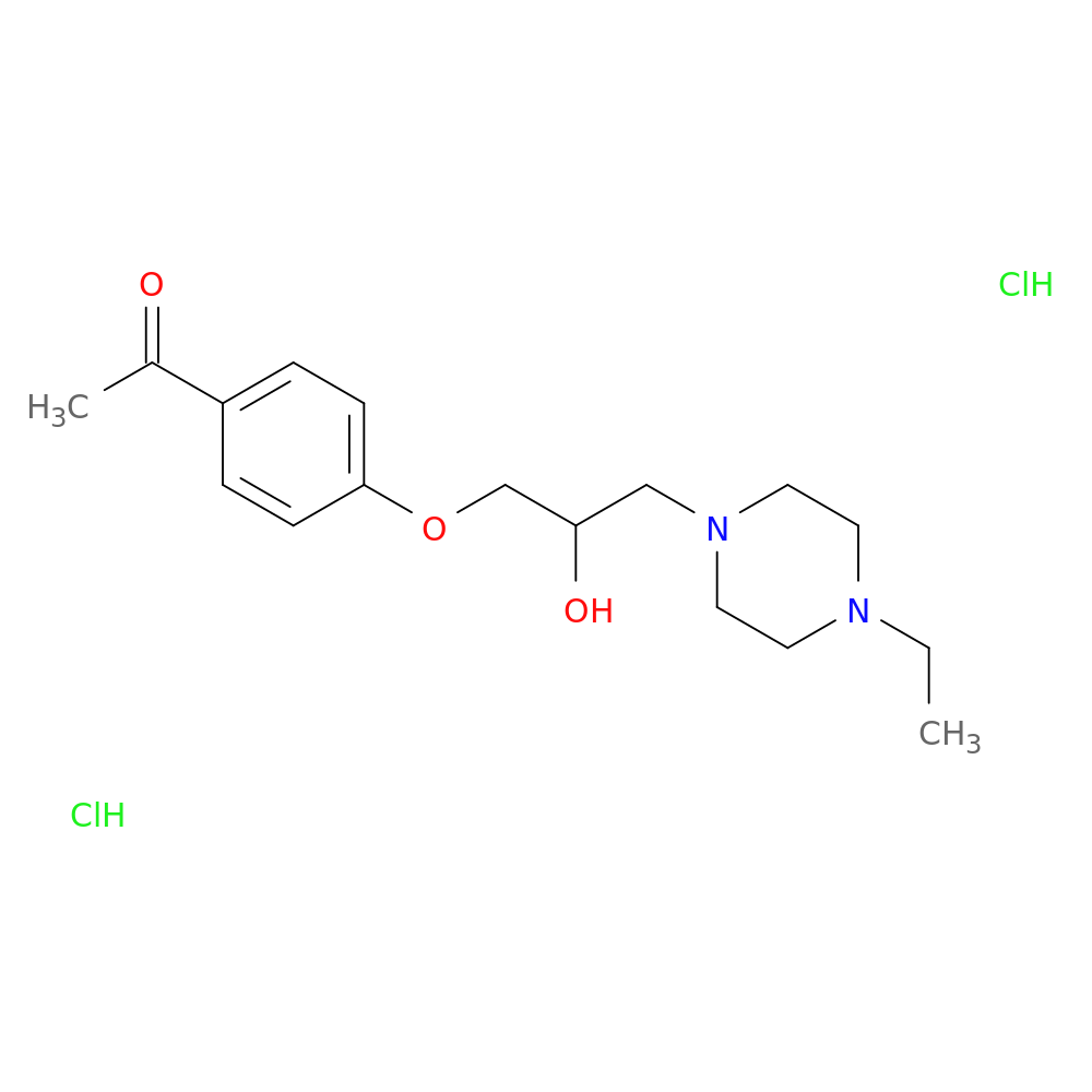 1-{4-[3-(4-ethylpiperazin-1-yl)-2-hydroxypropoxy]phenyl}ethan-1-one dihydrochloride