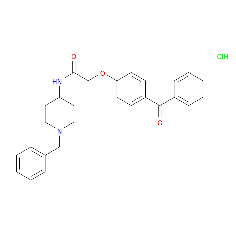 2-(4-Benzoylphenoxy)-N-(1-benzylpiperidin-4-yl)acetamide hydrochloride
