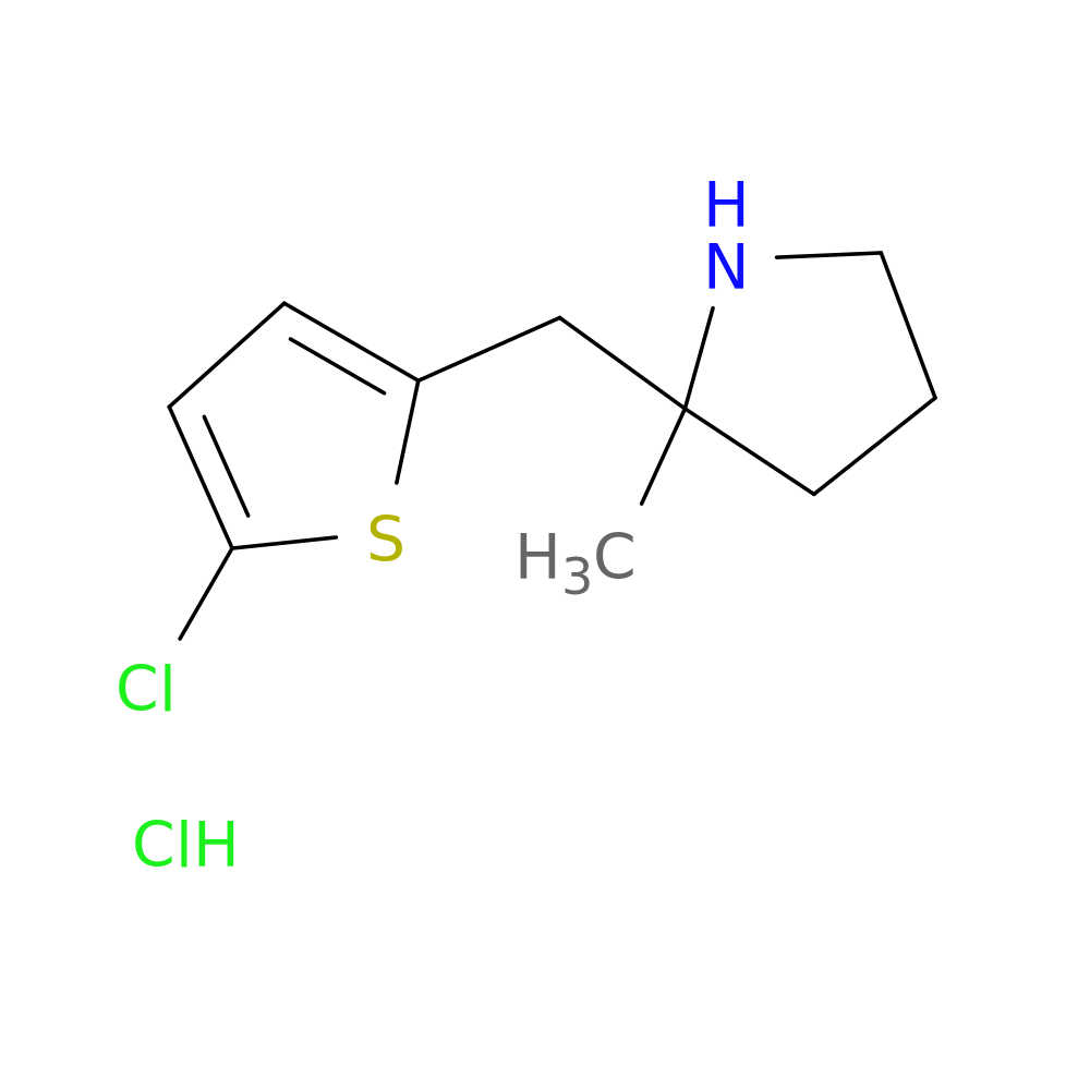 2-[(5-chlorothiophen-2-yl)methyl]-2-methylpyrrolidine hydrochloride