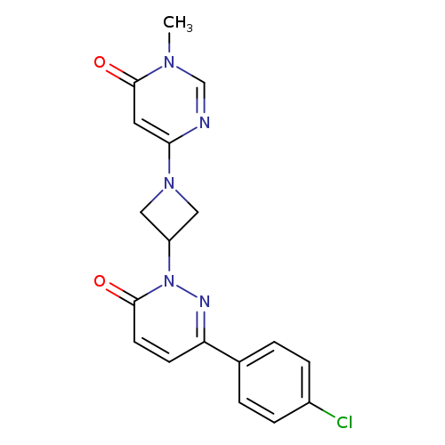 6-(4-chlorophenyl)-2-[1-(1-methyl-6-oxo-1,6-dihydropyrimidin-4-yl)azetidin-3-yl]-2,3-dihydropyridazin-3-one